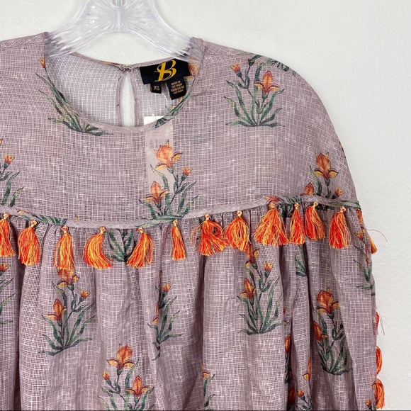 NWT Anthropologie Sachin Babi Acacia Tassel Blouse XS - Picture 5 of 10